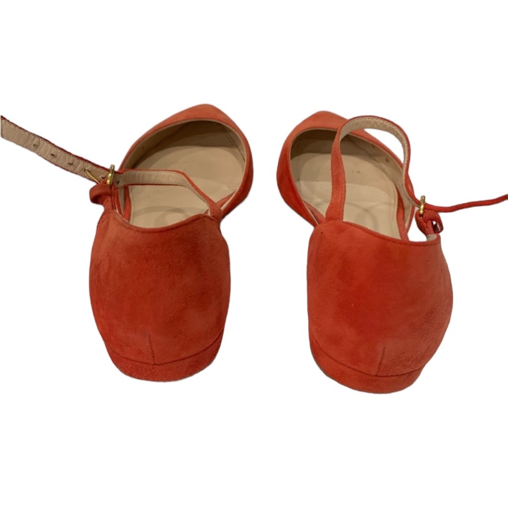 Red J. Crew Suede flats - Picture 5 of 9